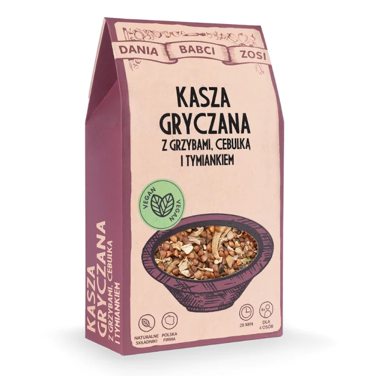 Kasza gryczana z grzybami, cebulką i tymiankiem Dania Babaci Zosi allegro.png