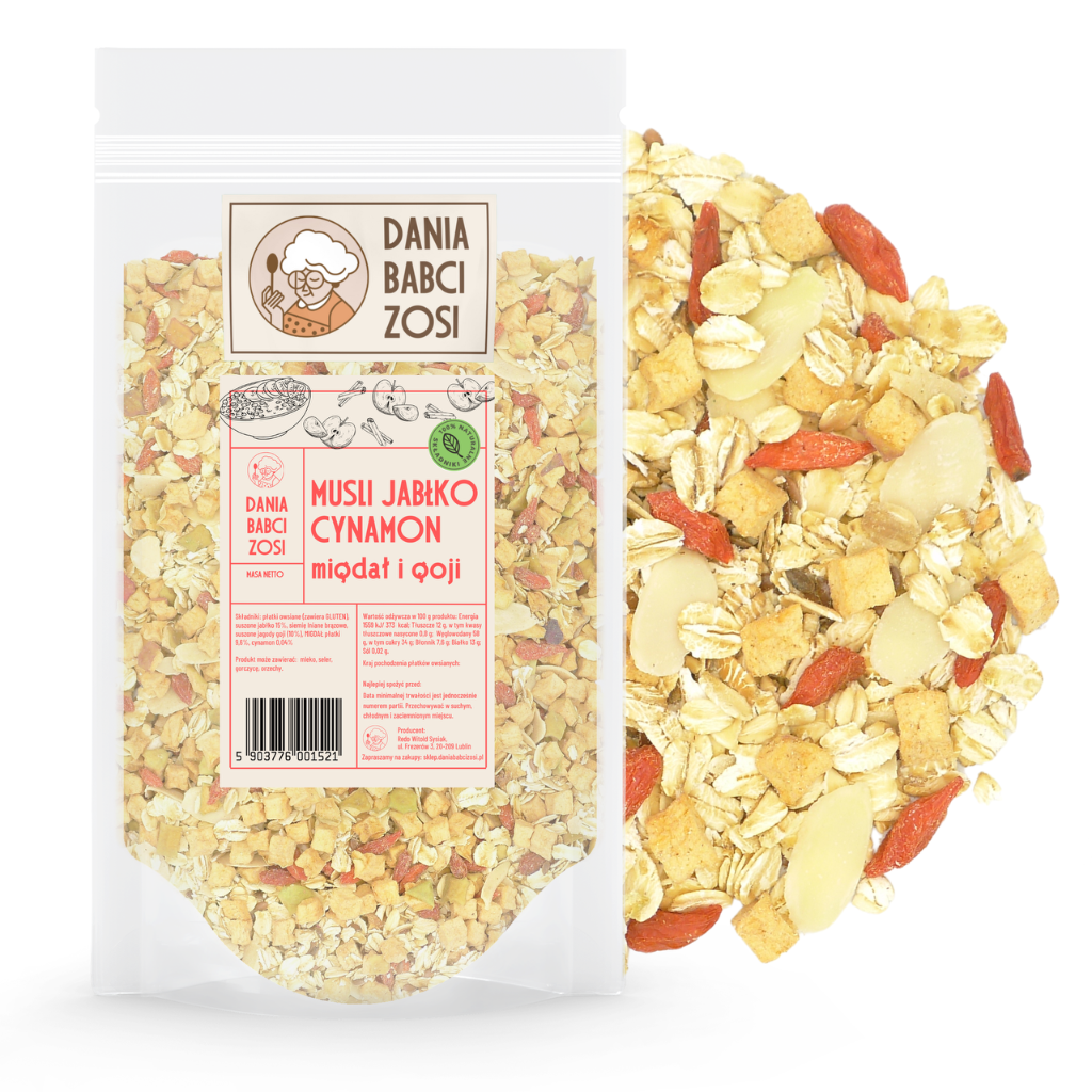Musli Jabłko, Migdał, Cynamon 0,5kg - Dania Babci Zosi