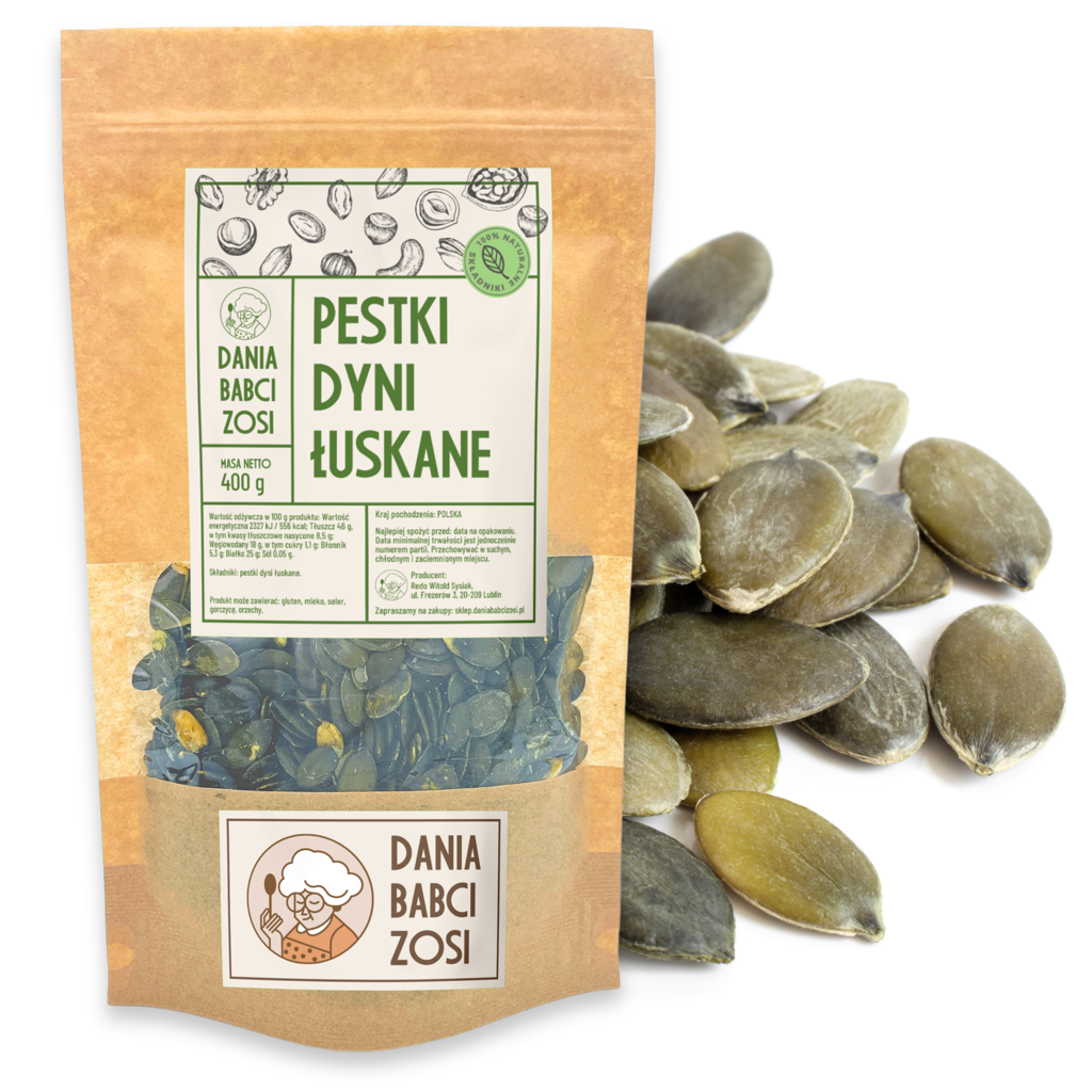 Pestki dyni łuskane 500 g - Dania Babci Zosi