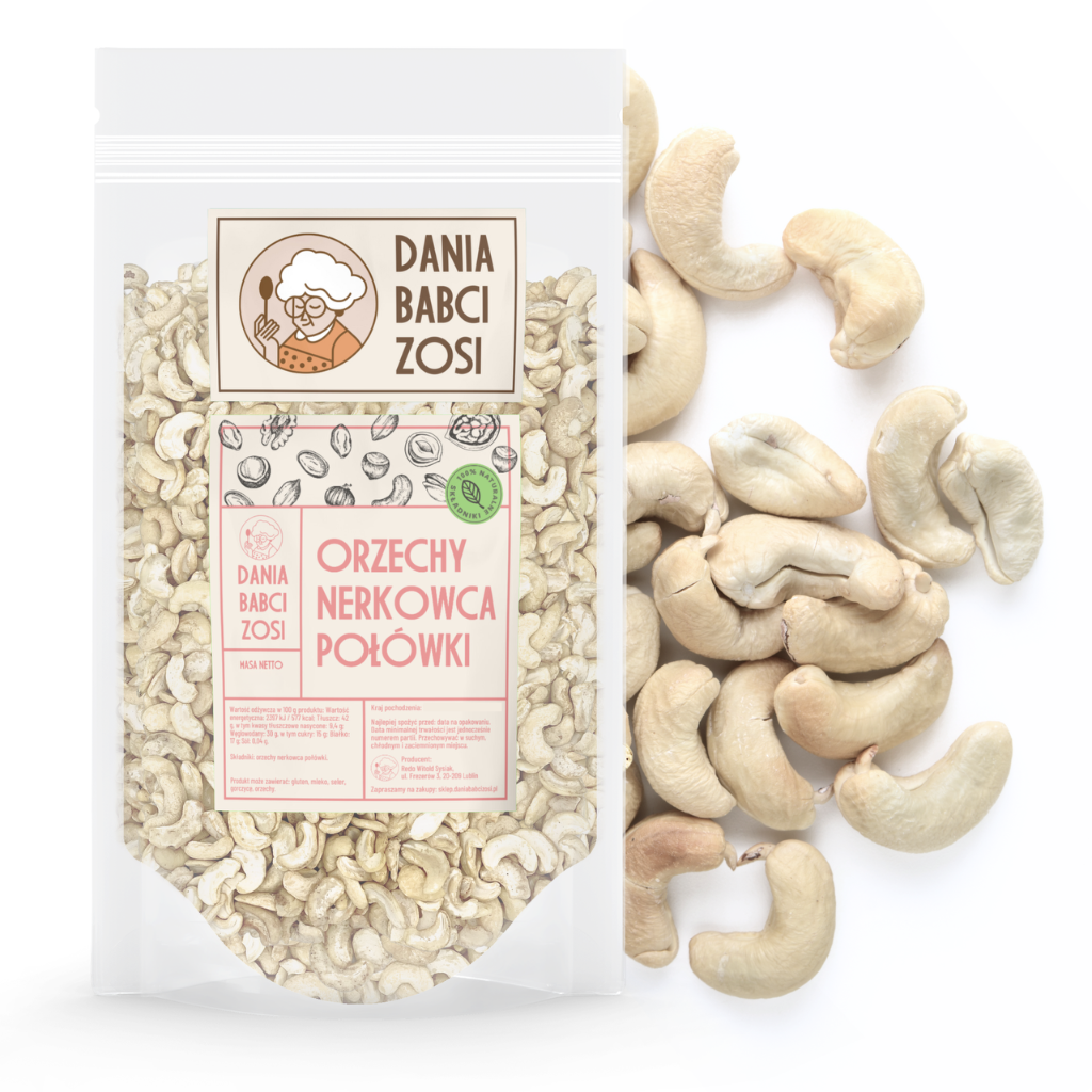 Orzechy nerkowca połówki 500 g - Dania Babci Zosi