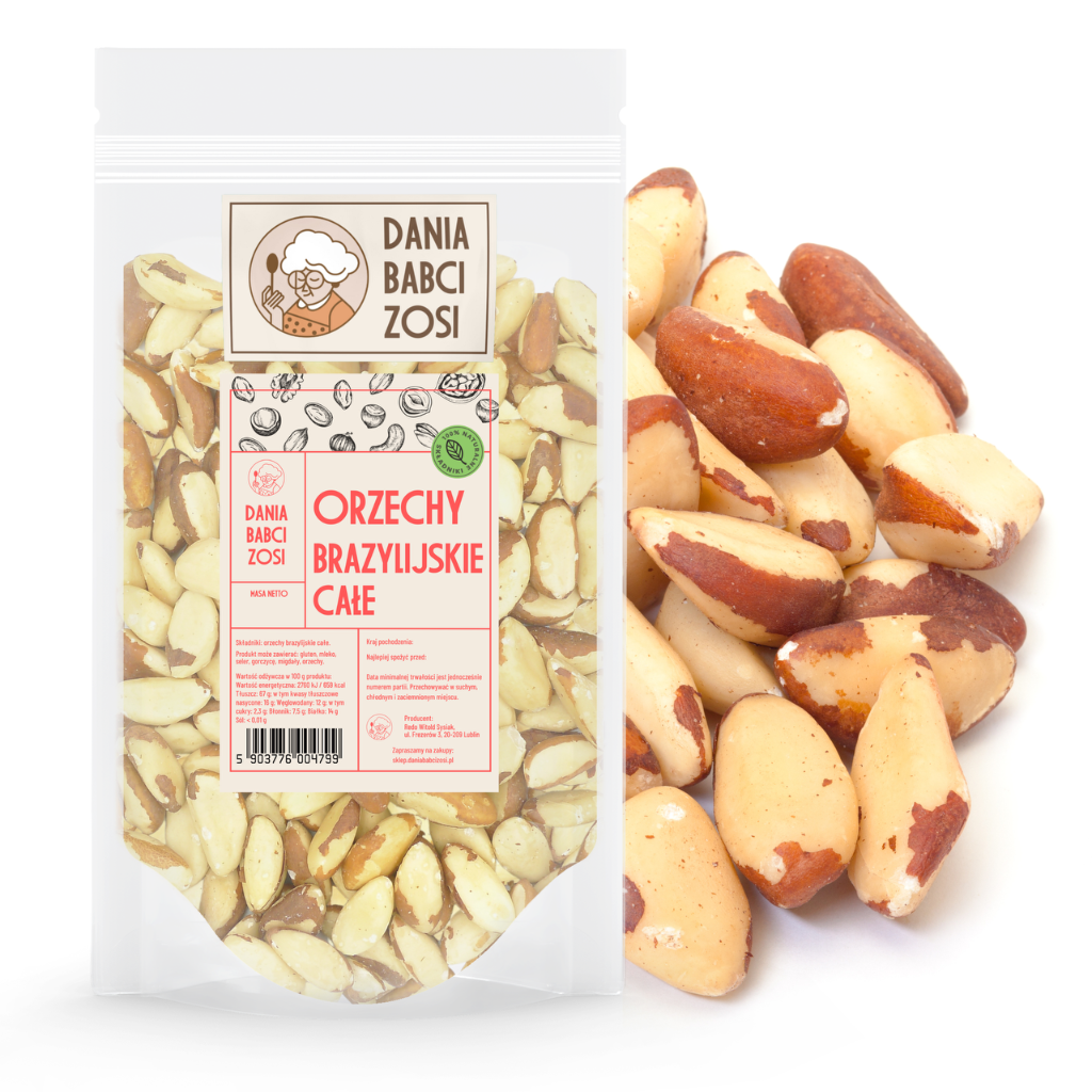 Orzechy brazylijskie całe 500 g - Dania Babci Zosi