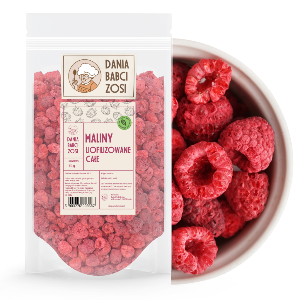 Malina liofilizowana 50g - Dania Babci Zosi