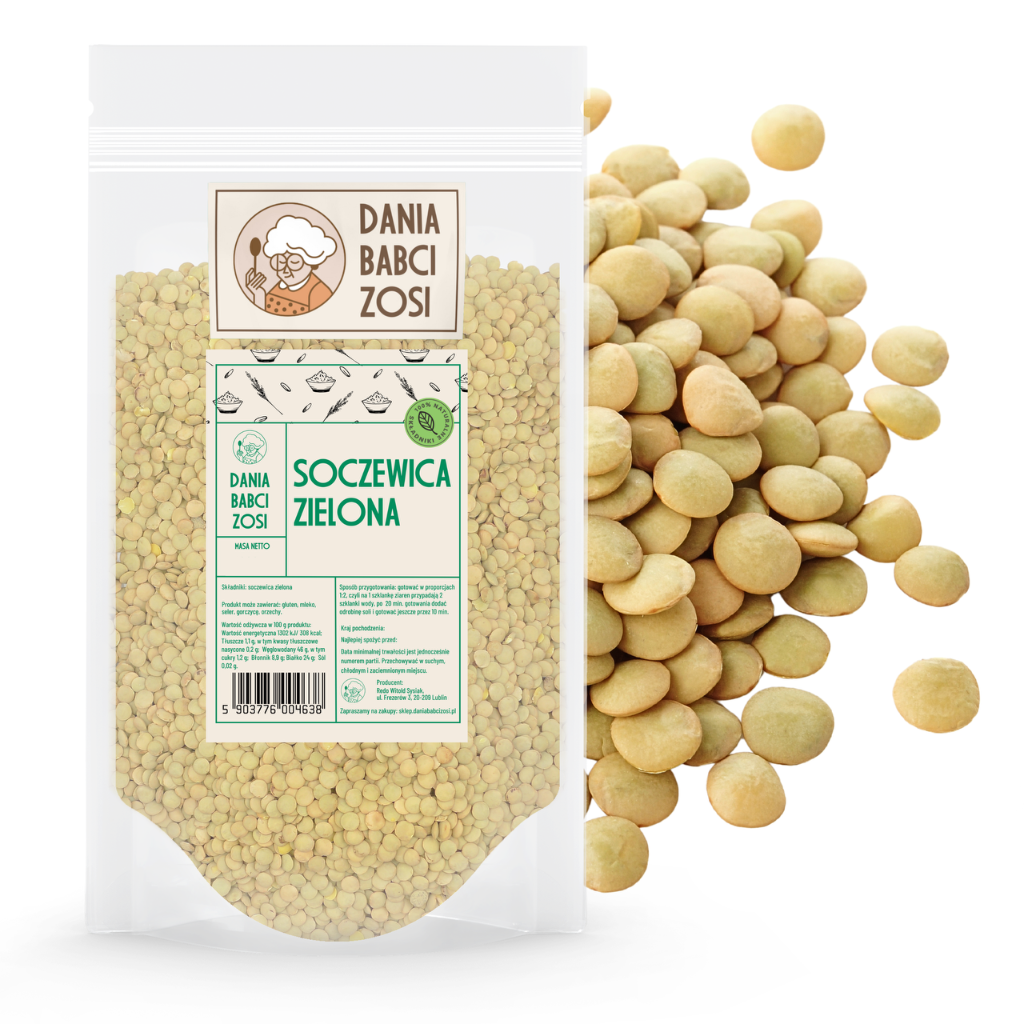 Soczewica zielona 1 kg - Dania Babci Zosi